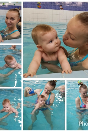 Kurs pływania dla niemowląt - nowa przygoda Niny! Zajęcia nr 8