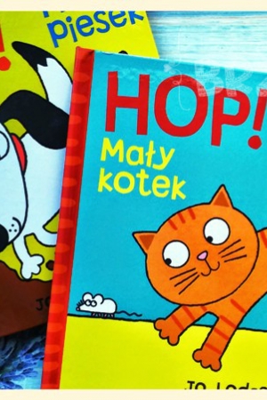Interaktywne książki dla najmłodszych. HOP! Mały kotek i KOP! Mały piesek.
