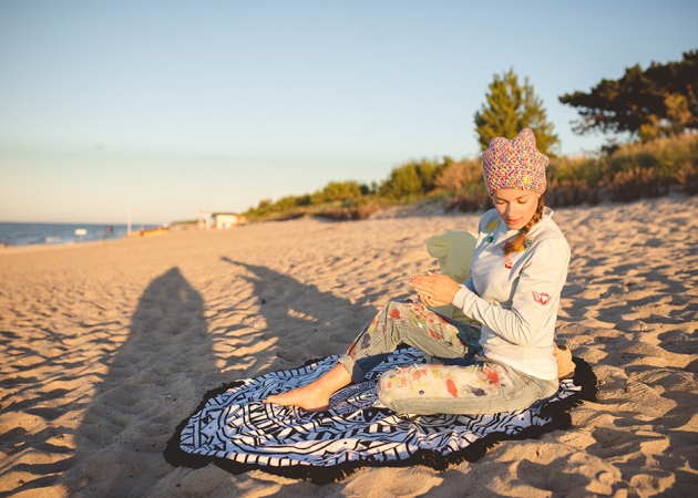 Okrągły ręcznik w stylu boho. KONKURS