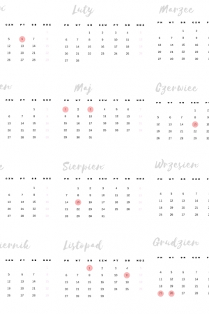 Kalendarz 2017 – dni wolne od pracy